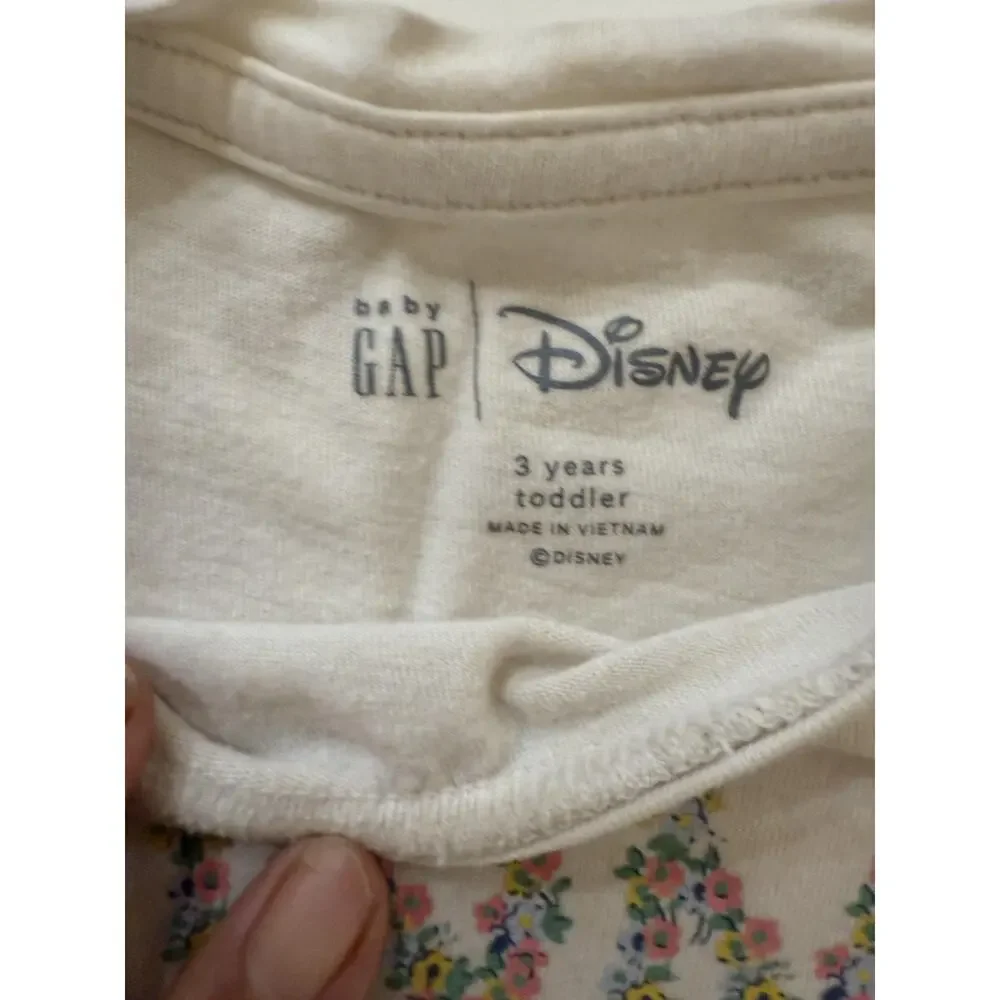 Disney Baby Gap Minnie Mouse Floral Graphic Tee‎ Girls 3T Kidcore